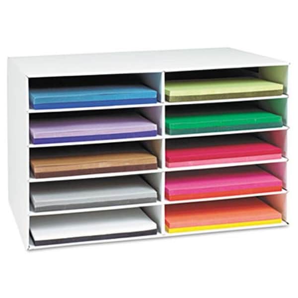 Pacon Corporation Pacon 001316 Classroom Construction Paper Storage- 10 Slots- 26 7/8 x 16 7/8 x 18 1/2 1316 - main